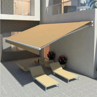 China Patio House Best Selling Cassette Sunshade Polyester Waterproof Fabric Retractable Patio Awning With Awning Gear Box for sale