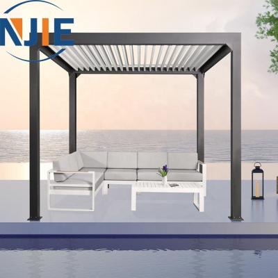 China Easily Assembled 2022 Newest Design Hot Selling Outdoor Aluminum Motorized Canopy Pergola With Waterproof Pergola Opening Roof Canopy for sale