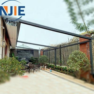 China Customized Electric Smart Composite Pergola Easily Assembled With Aluminum Pergola Systems for sale