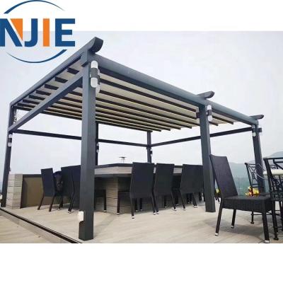 China Easily Assembled Remote Control Switch Garage Tent Cost PVC Roof Gazebo Balcony Retractable Pergola for sale