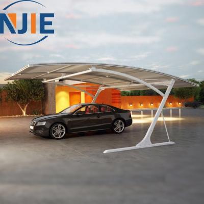 China Car Parking Hot Selling Metal Frame Waterproof Sunshade Car Garages Canopies Doubles Parking Lots for sale