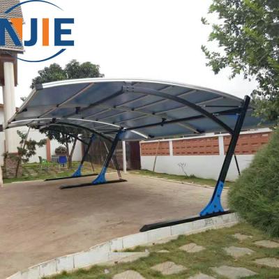 China Car Parking 2020 Cheap Outdoor Aluminum Sun Shade Parking Canopy Two Cars Factory Made for sale