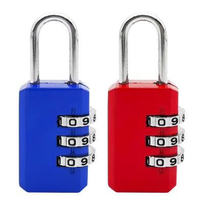 China Security 3 Digit Zinc Alloy Password Padlock Fashion Mini Gift Combination Travel Luggage Adjustable Padlock for sale