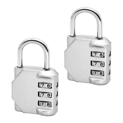 China Security Zinc Alloy Smart Password 3 Digit Combination Travel Luggage Code Padlock for sale