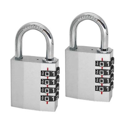 China Wholesale Safe Zinc Alloy 4 Digit Manufacturer Adjustable Travel Luggage Combination Waterproof Padlock For School GYM Door Locker Cabinet for sale