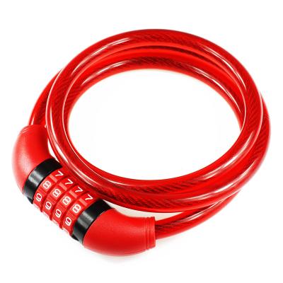 China Motorcycle Steel Lock Chain Code Digital Security Cable Combination Anti-theft Steel Bicycle Lock For Bike for sale