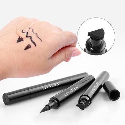 China New Design Waterproof Double Head Eyeliner Long Lasting Waterproof Quick Dry Liquid Eyeliner With Stamp for sale