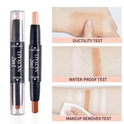 China Double End 3D Waterproof Custom Makeup Face Highlight Shadow Cream Contour Long Lasting Stick for sale