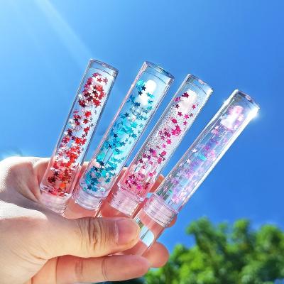 China Custom Vegan Lip Gloss Private Label Kids Cute Sequin Clear Logo Lip Gloss Dropping Waterproof Lip Gloss for sale