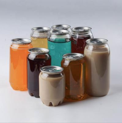 China Transparent Sealed Squeezer Milk Tea Bottle Cans Plastic Disposable Cans Bottles PET Food Food Cup for sale