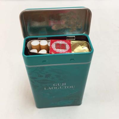 China Recyclable Metal Rectangle Tobacco Tin Box Container for sale