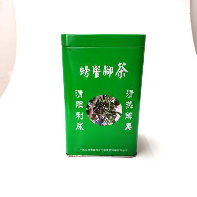 China Recyclable Wholesale Rectangular Metal Tin Herbal Box With Custom Design for sale