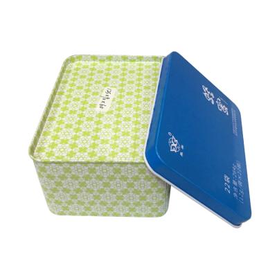 China Recyclable Rectangular Green Tea Tin Box for sale