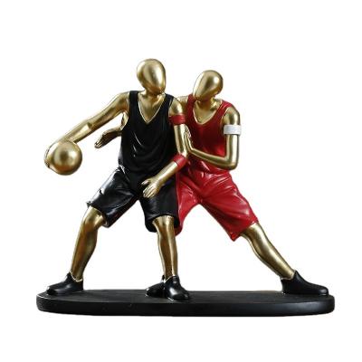 China Player Statue Home Furnishings Art Ornament Resin Crafts Basketball Player Figure Toy Drop Shipping Creative Cartoon Basketball for sale