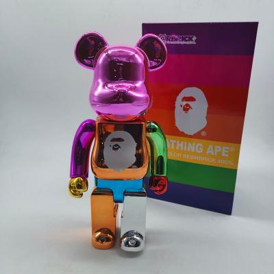 China Wholesale Custom Toy Drop Shipping 28cm 400% Cartoon Bearbricklys Bear@bricklys Bearbrick 7 Color Orangutans Bearbrick Action Number Toy Drop Shipping for sale