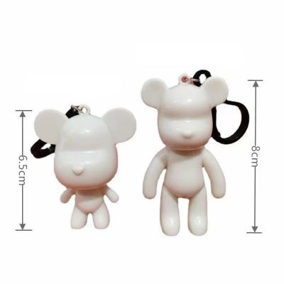 China Vinyl Drop Shipping Bearbrick Liquid Creativity Key Chain DIY Handwork Bear Drawing for sale