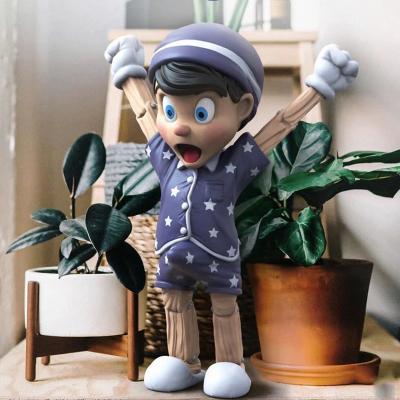 China Art Indoor Decoration Collestable Kaw Puppet Pinocchio Pajamas Wooden Stock Number Cartoon Toy Street Read To Ship Drop shipping for sale