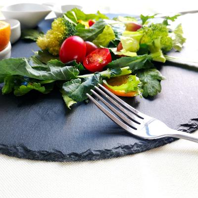 China Fashion Disposable High End Creative SLATE Sushi Plates Sublimation Slate Board Dish Black Slate Plate Black for sale