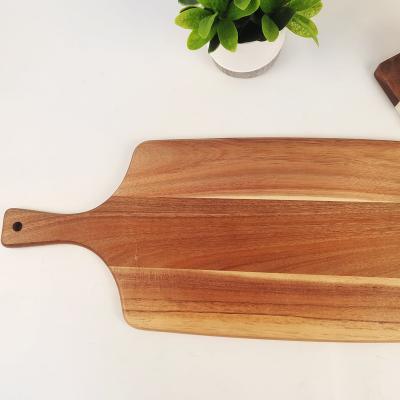 China Viable acacia vegetable and fruit wooden cutting board with logo packaging can be customized for sale