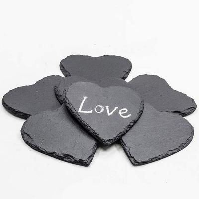 China Factory direct sale high quality disposable cup holder slate heart shaped marble board for sale