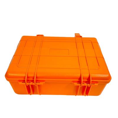 China Assets; anti dust ; raincoat ; shock proof; Factory Supply Plastic Universal Hardware Black / Orange Tool Box for sale