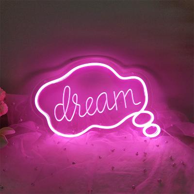 China Hotel DIVATLA acrylic dreamy wall signs 3d art neon sign with dimmer switch neon light for bedroom home decor for sale