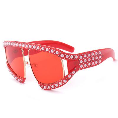 China Fashion Sunglasses Cool Fashion Women Ladies Large Oversized Pearl Frame Sun Glasses Sun Glasses for sale