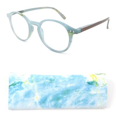 China 2021 Fashionable Slim Men Women Round Frames Colorful Reading Glasses With Pocket for sale