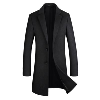 China Europe And America Sustainable Long Woolen Overcoat For Men Winter Mens Slim Fit Trench Coat Overcoat Thick for sale