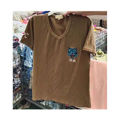 China International Used Mens Used Clothing Mixed Crew Neck Clothing Bullet Ball Clothes Printing For T-shirt for sale