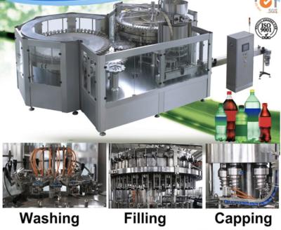 Chine Machine carbonatée de chaîne de production de boissons de rendement élevé remplir de lavage et couvrir à vendre