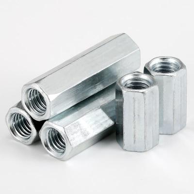 China Heavy Industry Hex Round Long Connector Joint Nut Galvanized Extended Coupling Nuts for sale