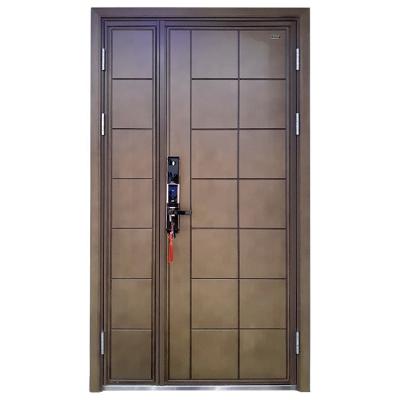 China Modern Custom Residential Main Entrance Metal Doors Security Front Doors Design Exterior Entrance for sale