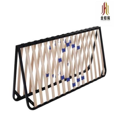 China Large Collapsible Adjustable Metal Bed Frame Foldable Hotel for sale