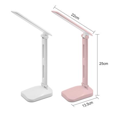 China Best Selling Modern Fashion Student Reading Desk Lithium Battery Foldable Desk Lamp Contact Electrodeless Touch Dimming Desk Lamp for sale