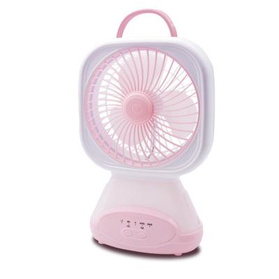 China LED Desk Lamp Shape Best Selling Small Portable Desk Fan Multifunctional Rechargeable Lithium Battery Desk Fan for sale