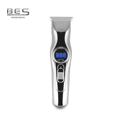 China Usable when BES-9290 silver body rechargeable cordless charing led digital display hair trimmer clipper for sale