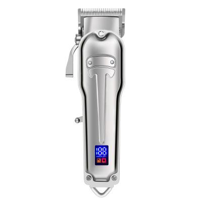 China All Metal Clipper All Metal Cordless Rechargeable Professional Hair Cutter Clippers Electric Hair Trimmer with Adjustable Blade Taper Lever for sale