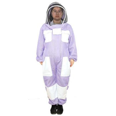 China Bee Farm Protective Beekeeping Clothing Beekeeping Price Security Cap Ventilated 3 Layers Cheap Hooded Bee Veil Overall Suit for sale