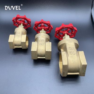 China Home DUVEL BSP or NPT thread oil and gas pipeline valve 1/2 inch-4 inch copper manual gate valve for sale