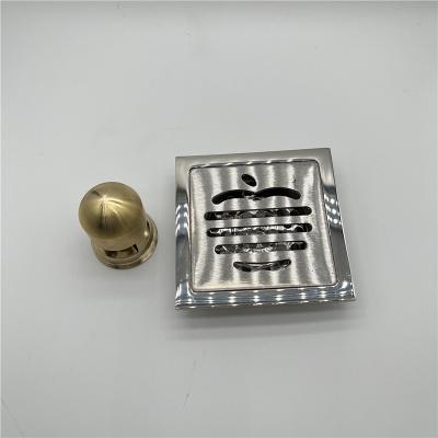 China Wholesale Modern Square Apple Stainless Steel Grate Shower Drain Stopper Floor Drain Cover for sale