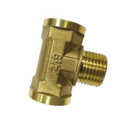 China Modern Specialty Customized Brass Tee Tube Connector Pipe Fittings Gas Hose Fittings Brass Union for sale