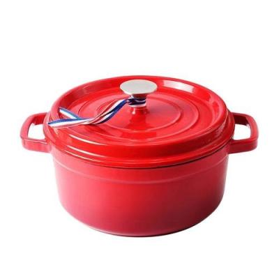 China China Manufacturing Best Price Sustainable Flat Quality Oven Cast Iron Enamel Deep Dutch Casserole for sale