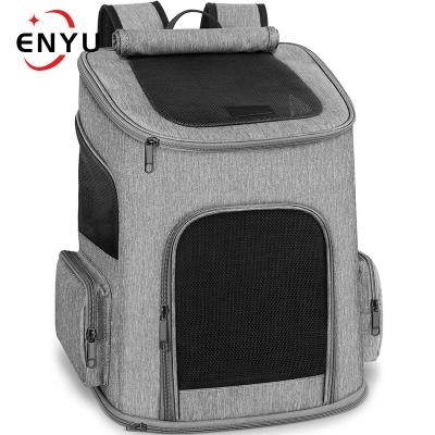 China Breathable Airy Breathable Design Pet Carrier Backpack Cat Bag For Travel Hiking Camping Outdoor Use for sale