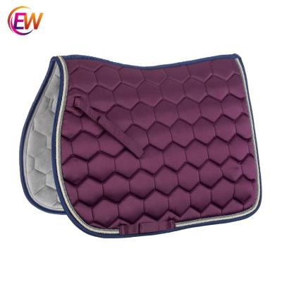 China Durable Polyester Polycotton Horse Saddle Pad For Equestrian Horse Saddle Cover for sale