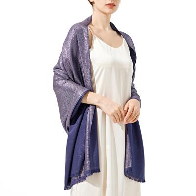 China Super Soft Party Cover Up Double Sided Light Viscous Pashmina Shawl Women for sale