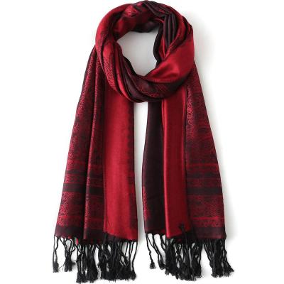 China 2023 Big Soft Hot Sale Designer Soft Luxury Designer Tassel Ties Elegant Scarf For Women Spring for sale