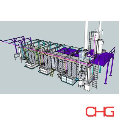 China Fan Shaped Nozzle Pretreatment Spray Tunnel For Powder Coating Production Line for sale