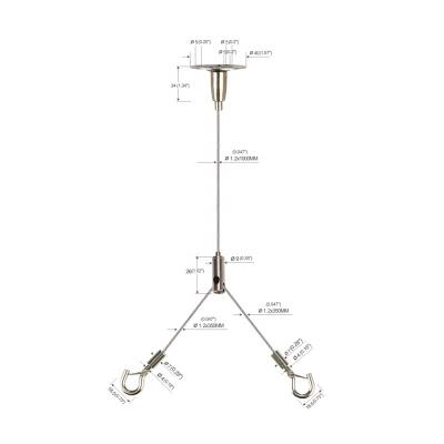 China For Adjustable LED Panel Lights Aircraft Suspension Kits For Led Panels for sale