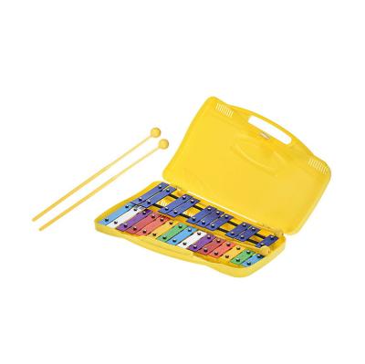 China Toy New 25 color plastic box metal bell piano xylophone main piano educational environmental friendly with metal keys for sale